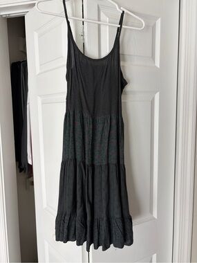 Blue Sky Tiered Spaghetti-Strap Midi Dress